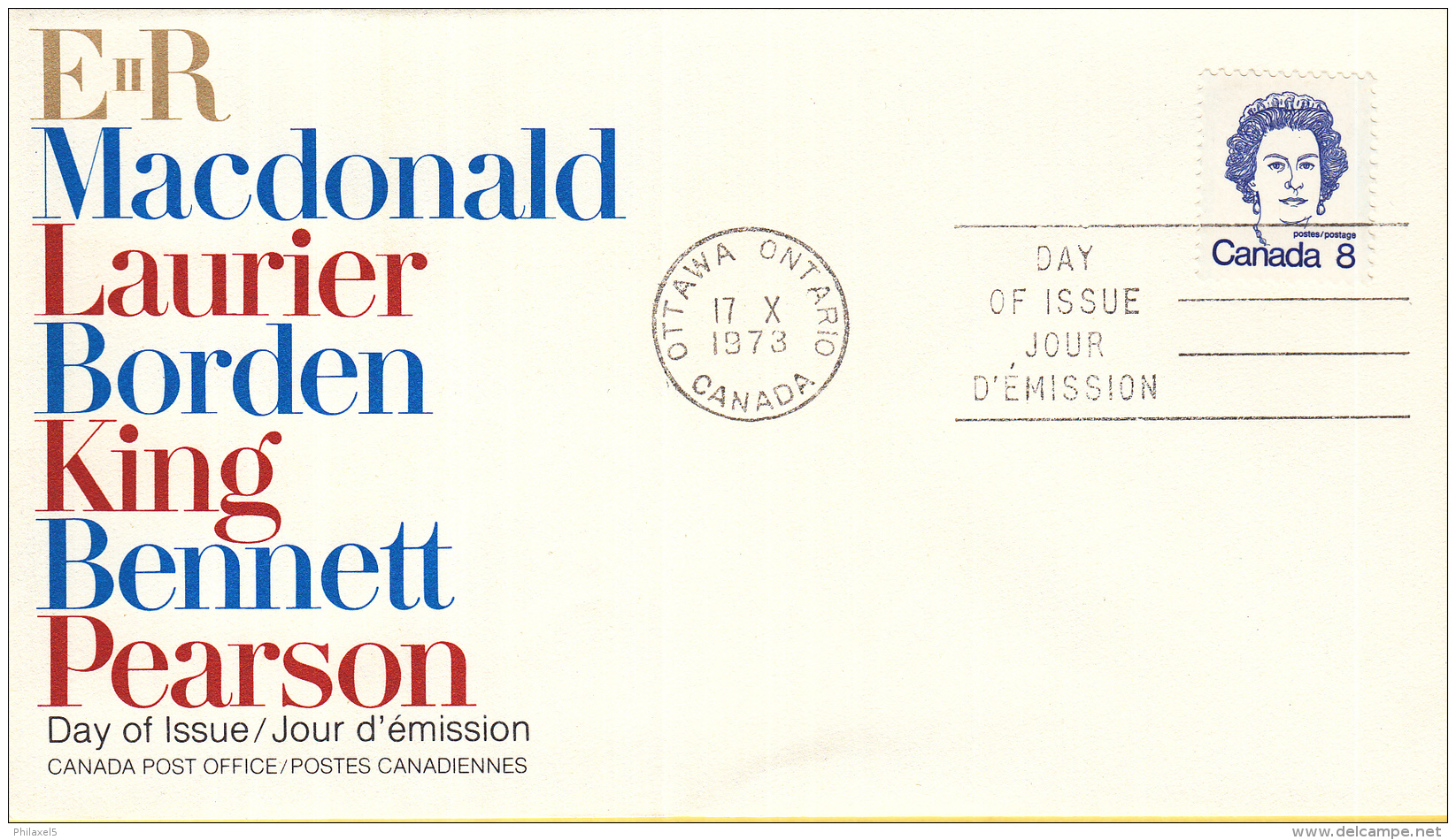 Canada - FDC 17-10-1973 - Freimarken - Königin Elisabeth II - M 540A - 1971-1980