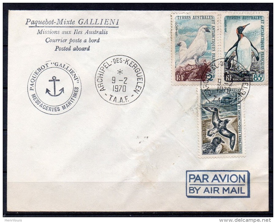 FRANCE  - TAAF  Courrier De 1970  Provenant Des Iles Kerguelen   ( Ref 2999 D ) - Autres & Non Classés