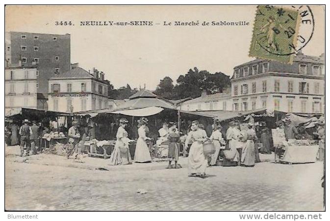 CPA Neuilly Sur Seine  Hauts De Seine Circulé Marché De Sablonville - Neuilly Sur Seine