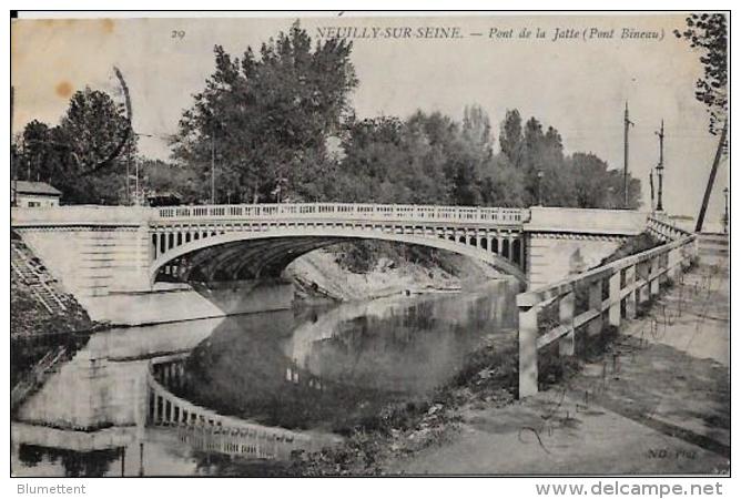 CPA Neuilly Sur Seine Pont De La Jatte Hauts De Seine écrite Circulé - Neuilly Sur Seine