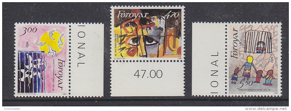 Faroe Islands 1986 Amnesty International 3v ** Mnh (29257A) - Faeroër