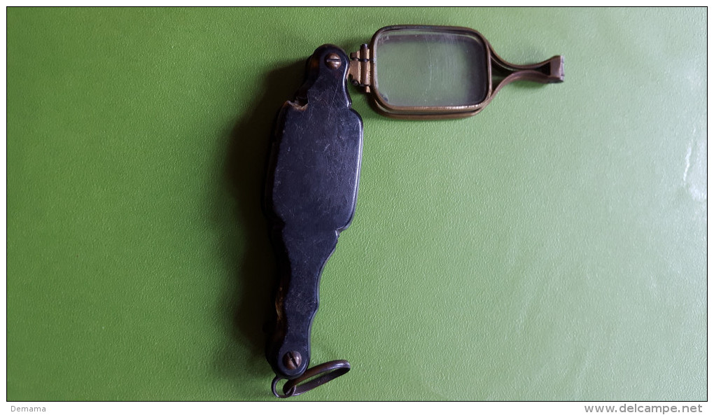 Fijne antieke vouwbril/lorgnette, eind 19de eeuw-begin 20 ste eeuw, schildpad tortoise-shell