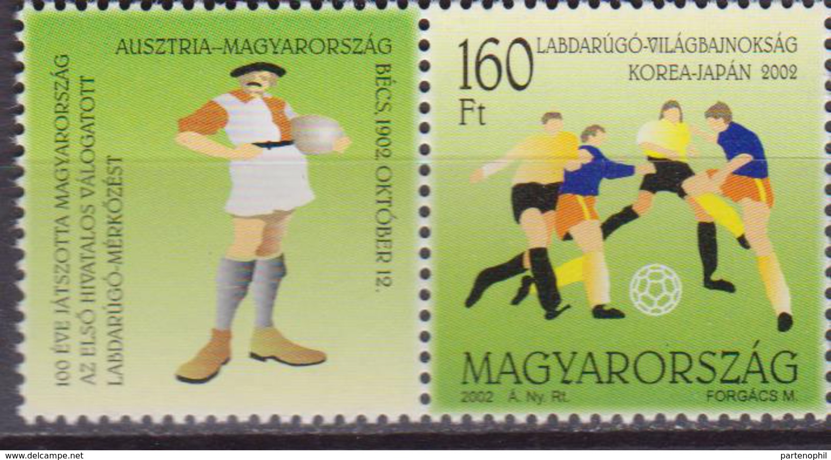 HUNGARY 2002 FOOTBALL CALCIO 2 V. MNH - Unused Stamps