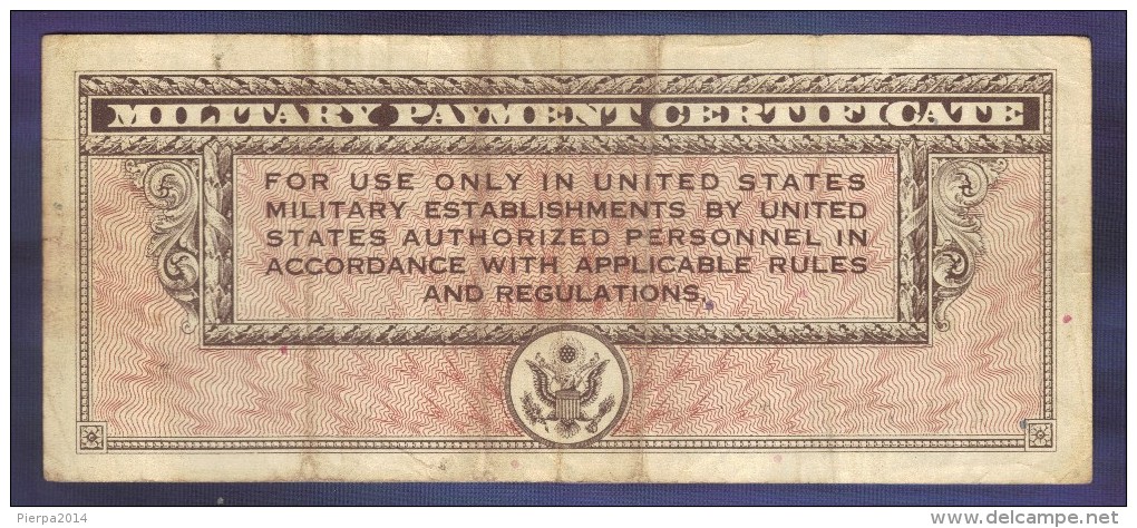 5 Dollars Type Military Payment Certificate - Serie 461 - 1946 - Reeksen 461