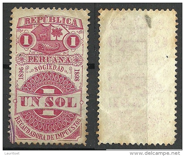 PERU 1896/98 Old Stamp O - Pérou