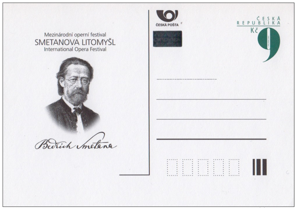 Czech Republic, Postcards Released To The International Opera Festival "Smetana´s Litomyšl" (birthplace B.Smetany) - Music