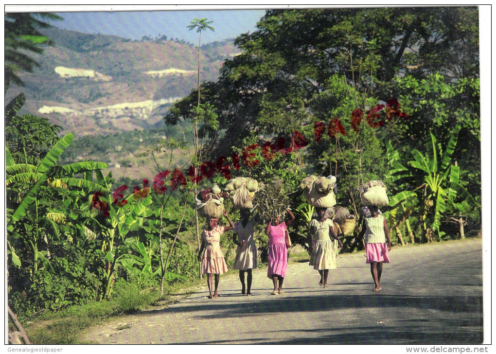 AMERIQUE - ANTILLES - HAITI - KENSCOFF - ON THE WAY TO THE FRIDAY MARKET - ECRITE DE PORT AU PRINCE - Haiti