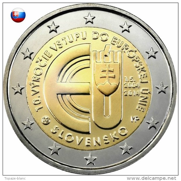 SLOVAQUIE 2014 / 2 EURO COMMEMORATIVE / ENTREE UNION EUROPEENNE - Slovakia