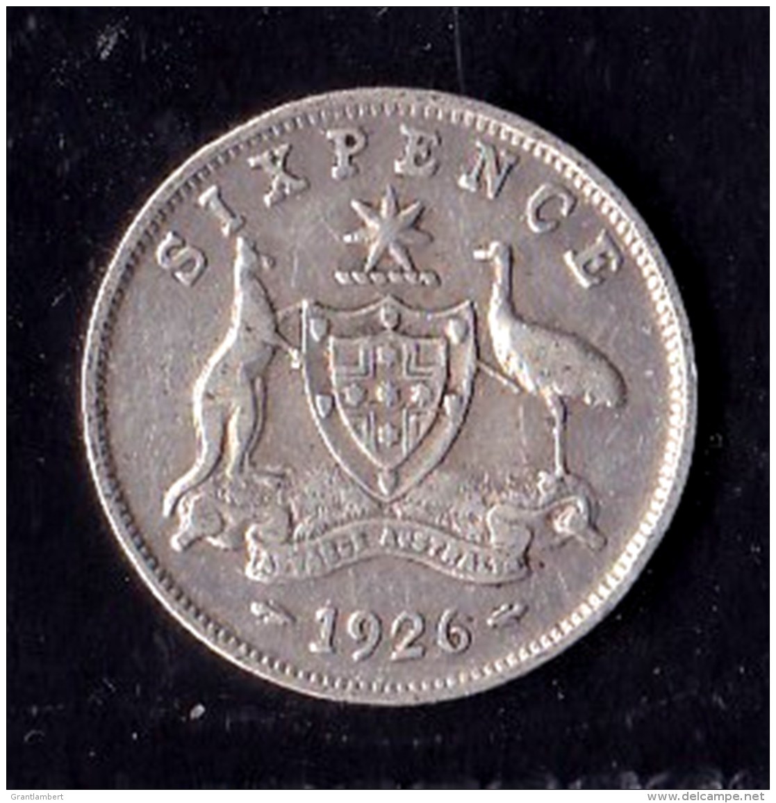 Australia 1926 Sixpence VG - Sixpence