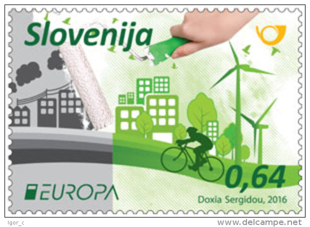 New Neu 2016 Europa CEPT: Ecology – Think Green; Cycling; Wind Energy; - 2016