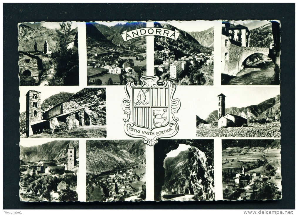 ANDORRA  -  Multi View  Used Postcard As Scans - Andorra