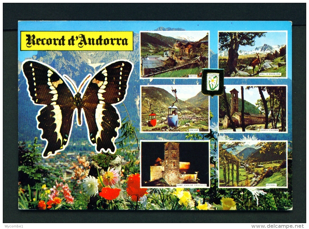 ANDORRA  -  Multi View  Used Postcard As Scans - Andorra