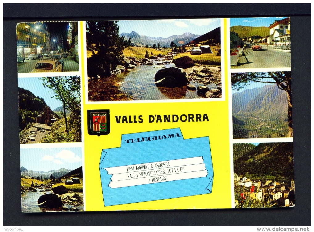 ANDORRA  -  Multi View   Used Postcard As Scans - Andorra