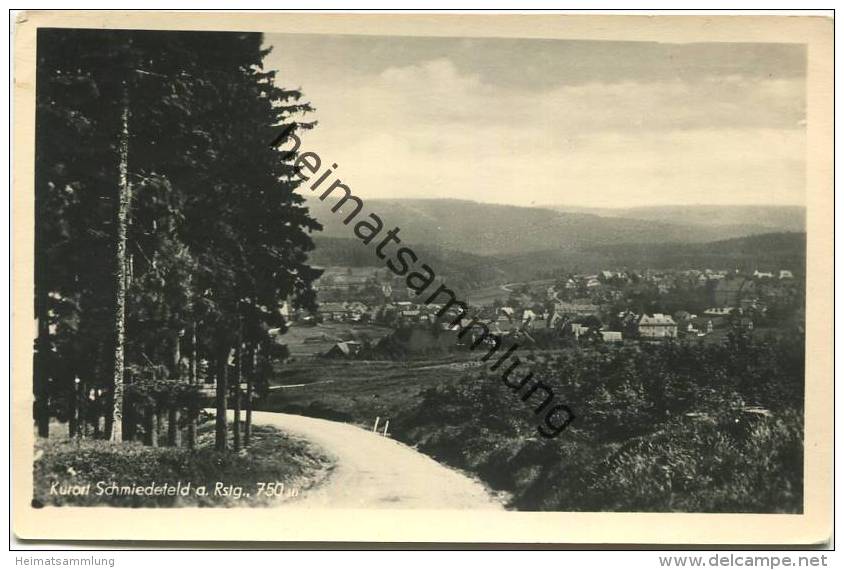 Schmiedefeld - Foto-AK - Verlag Photo Dörr Schleusingen - Bahnpost Gel. 1954 - Schmiedefeld