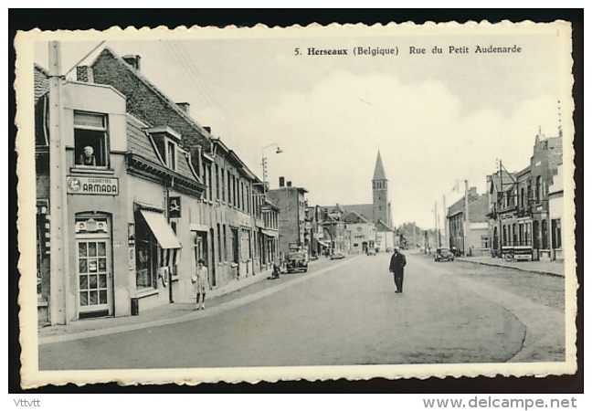 HERSEAUX (Mouscron) : Rue Du Petit Audenarde (Neuve) Tabac, Cigarettes Armada, Traction Citroën, TBE - Moeskroen