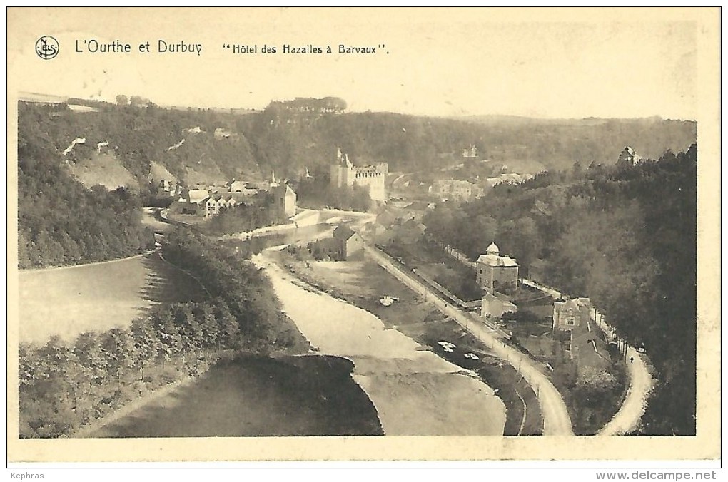 L'Ourthe Et DURBUY - Hotel Des Hazalles à BARVAUX - Cachet De La Poste 1925 - Durbuy