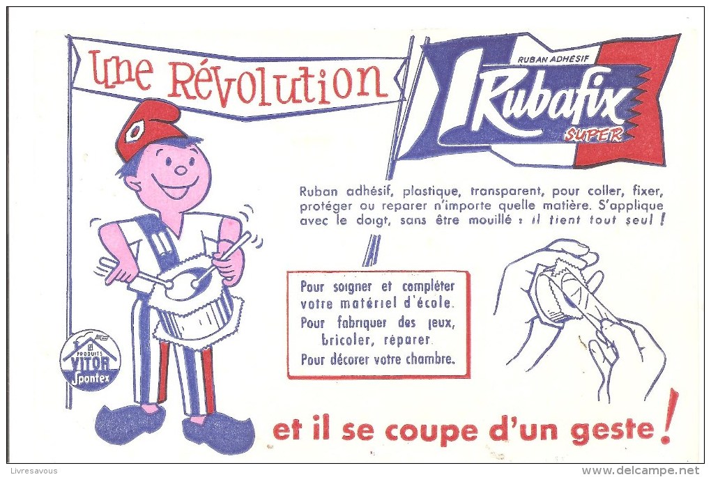 Buvard RUBAFIX Super Une Révolution Il Se Coupe D'un Geste! - Papeterie