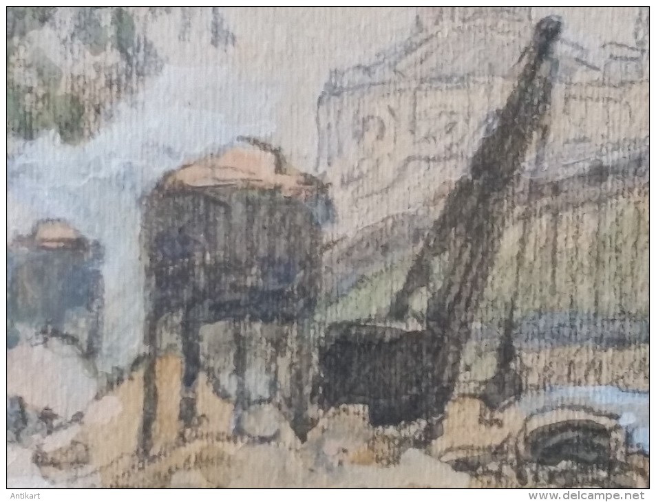Jean LEFORT (1875-1954) - PARIS 1900 - Trocadero et quai d'Orsay