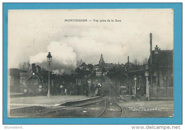 CPA - Chemin De Fer Arrivée Du Train En Gare MONTDIDIER 80 - Montdidier