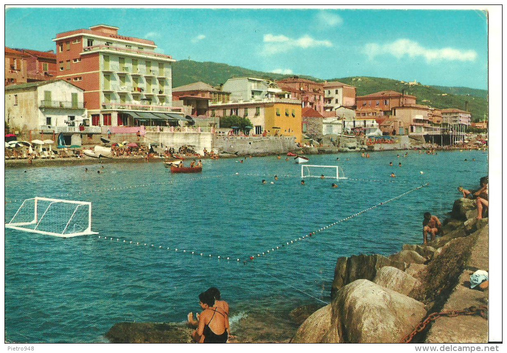 Lavagna (Genova) Veduta Dal Molo E Campo Pallanuoto, View From The Quay, Vue Du Quai, Ansicht Von Hafendamm Gesehen - Other & Unclassified