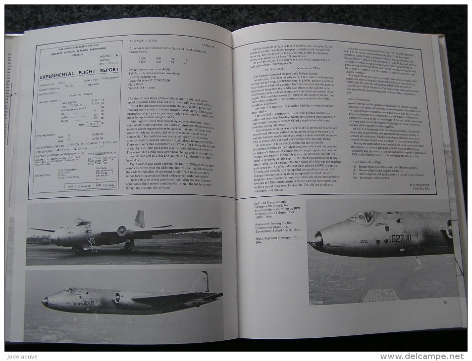 TESTING YEARS Roland Beamont Prototype Aircraft Canberra Spitfire Méteor Junkers Jet Aviation RAF Great Britain Squadron