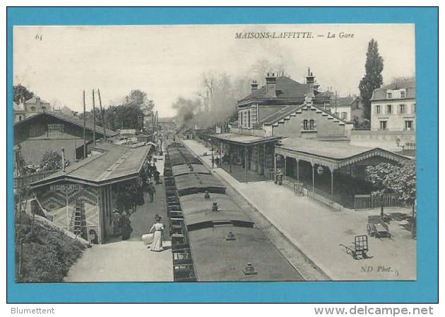 CPA - Chemin De Fer Arrivée Du Train La Gare MAISONS LAFFITTE 78 - Maisons-Laffitte