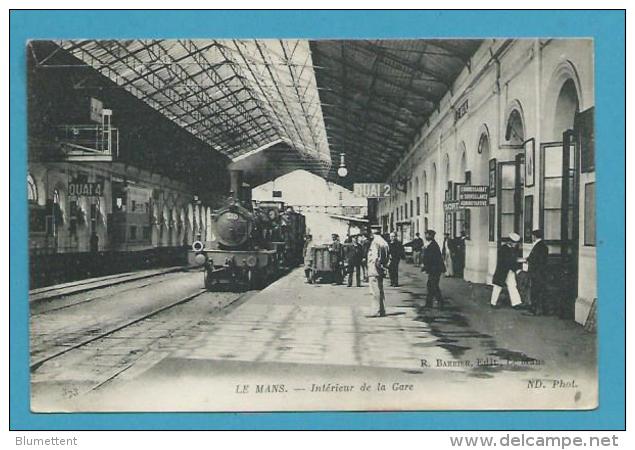 CPA Chemin De Fer Train En Gare (intérieur) LE MANS 72 - Le Mans