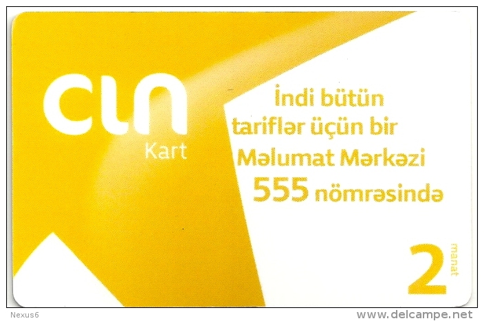 Azerbaijan - Bakcell - Cin Kart 555, Yellow - GSM Refill, 2Manat, Exp. 30.06.2012, Used - Azerbaigian