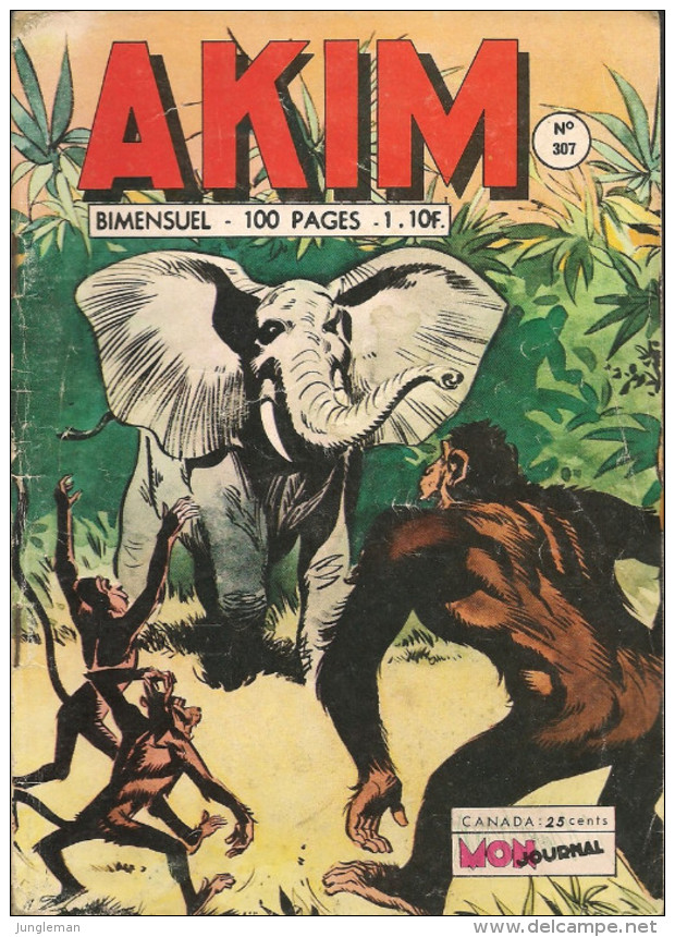 Akim N° 307 - 1ère Série - Editions Aventures Et Voyages - Mai 1972 - Avec Aussi Bing Et Bang Badabang Et Al Humett - Akim