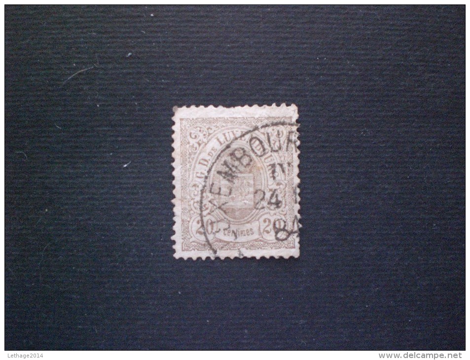 STAMPS LUSSEMBURGO 1880 STEMMA 20 CENT BISTRE OLIVEN. 44 (YVERT) - 1859-1880 Armoiries