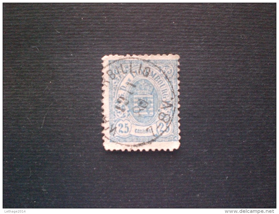 STAMPS LUSSEMBURGO 1880 STEMMA 25 CENT BLUE. 45 (YVERT) - 1859-1880 Armoiries