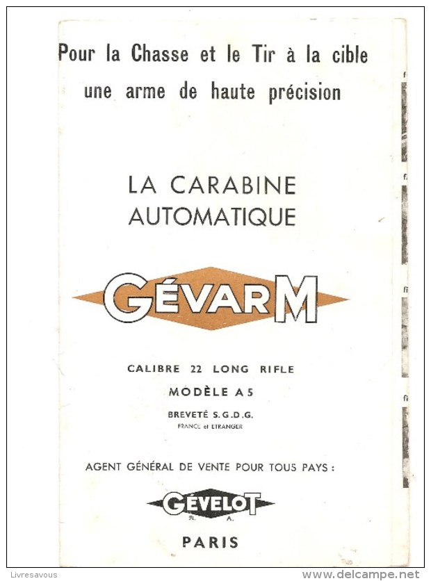 Notice D'entretien De La Carabine Automatique GévarM Calibre 22 Long Rifle Modèle AS - Matériel Et Accessoires