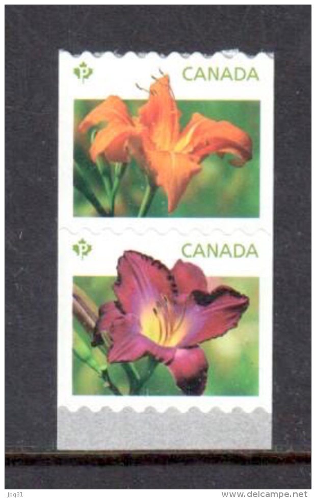 Canada Paire Roulette Daylilies Hémérocalles 2012 ** - Roulettes