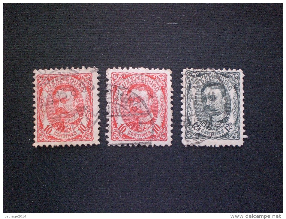STAMPS LUSSEMBURGO 1906 GUGLIELMO N.74 - 74a - 75 (YVERT) - 1895 Adolphe Right-hand Side