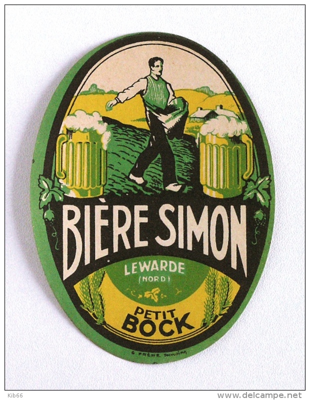 Ancienne Étiquette Bière Française Brasserie Simon (Beer Label Bieretiketten) - Bière