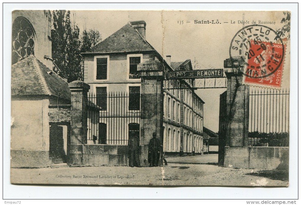 FRANCE- Carte Postale De SAINT-LO- Le Dépot De Remonte (1911) - Saint Lo