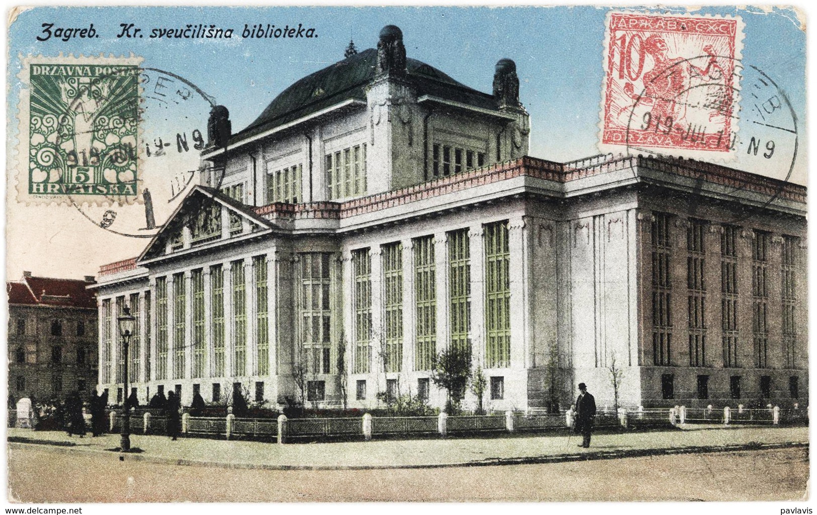 Zagreb / Agram - The Royal University Library - Croatia - Year 1919 - Croazia