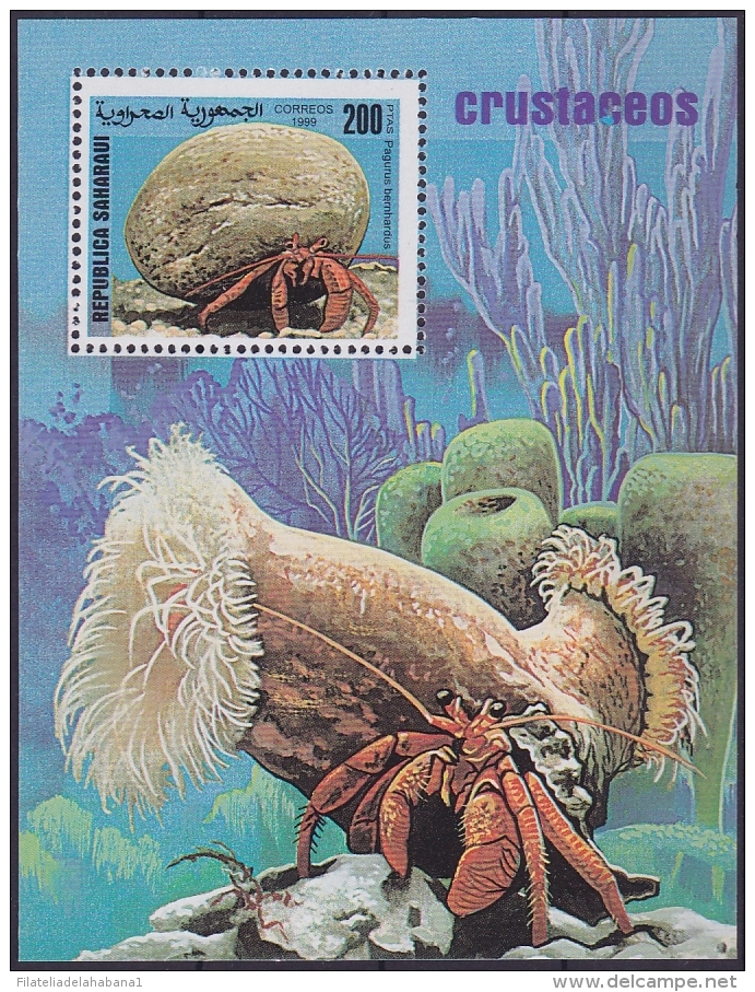 F-EX.2015 SAHARA MNH 1999 HF. CRUSTACEANS. CRUSTACEOS. - Fantasy Labels