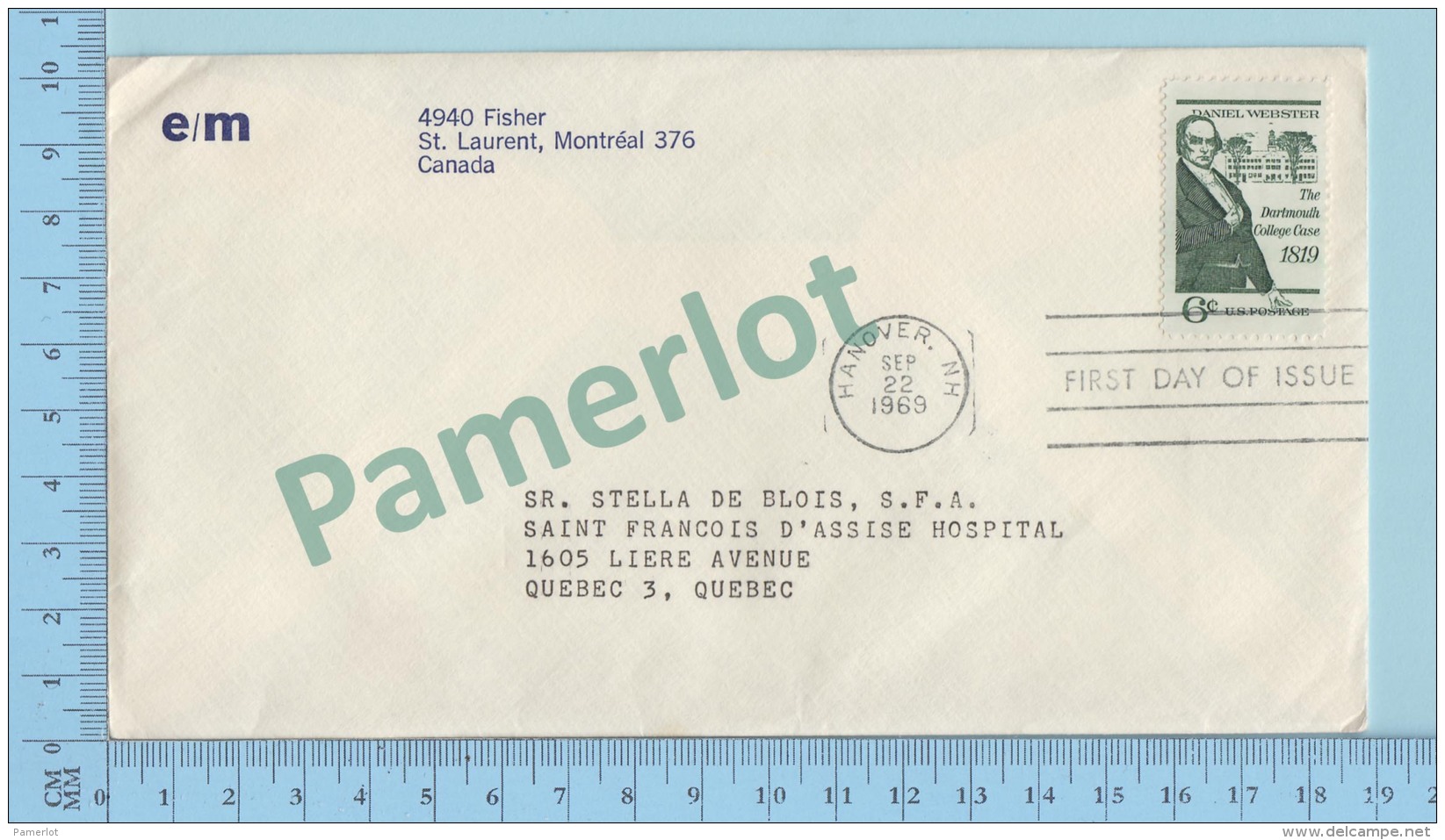 USA FDC PPJ -   Daniel Webster Dartmouth College Case  - Cover Hanover NH. 1969  On A USA  6&cent; - Autres & Non Classés