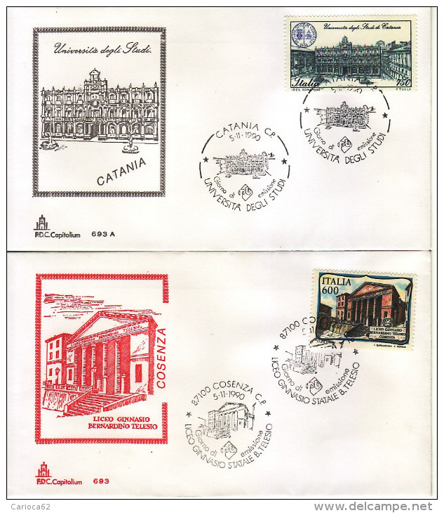 1990 - FDC " SCUOLE D´ ITALIA  " CAPITOLIUM  A.S.  VEDI++++ - FDC