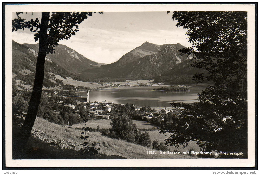 2609 - Alte Foto Ansichtskarte - Schliersee Jägerkamp Brecherspitz Gel 1933 - Schliersee