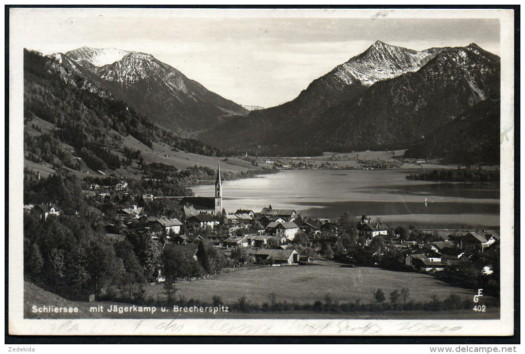 2610 - Alte Foto Ansichtskarte - Schliersee Jägerkamp Brecherspitz Gel 1930 - Schliersee