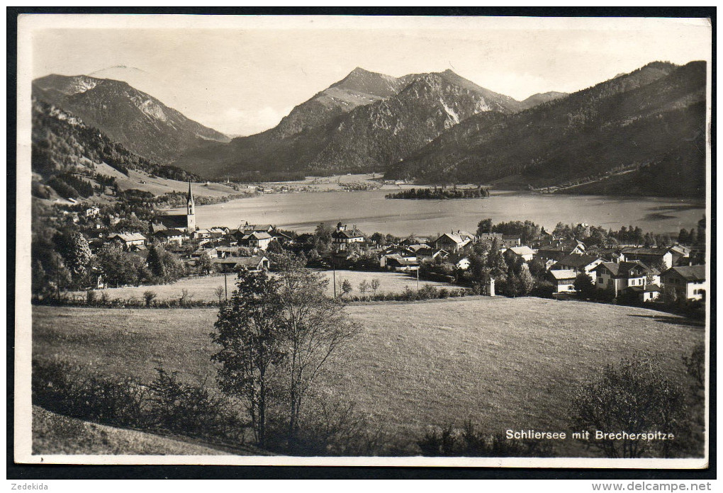 2611 - Alte Foto Ansichtskarte - Schliersee Jägerkamp Brecherspitz Gel 1927 - Schliersee