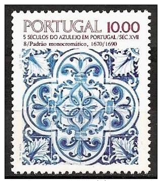 PORTUGAL 1982 - 500th Anniv AZULEJOS Tiles TUILES VIII / Azulejos 1670-1690 - Sheet 6x Mi 1582 MNH ** Cv€6,00 B470-sheet - Neufs