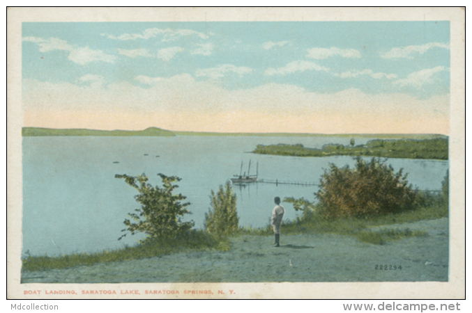 US SARATOGA / Boat Landing, Saratoga Lake / CARTE COULEUR - Saratoga Springs