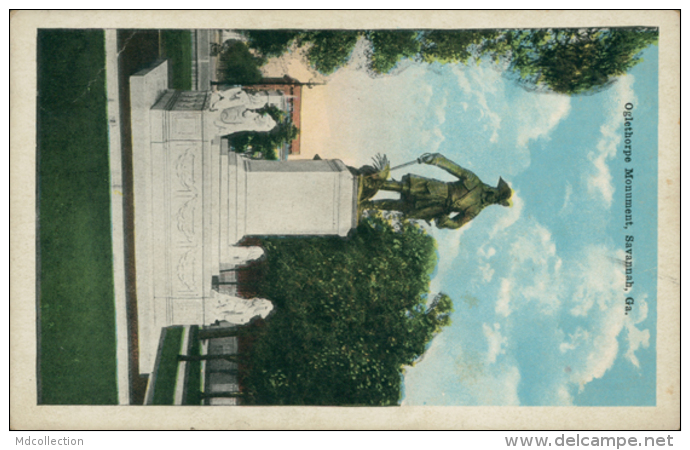 US SAVANNAH / Oglethorpe Monument / CARTE COULEUR - Savannah