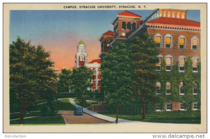 US SYRACUSE / Campus, Syracuse University / CARTE COULEUR TOILEE - Syracuse