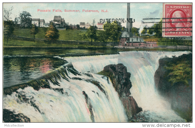 USA PATERSON / Passaic Falls, Summer / CARTE COULEUR - Paterson