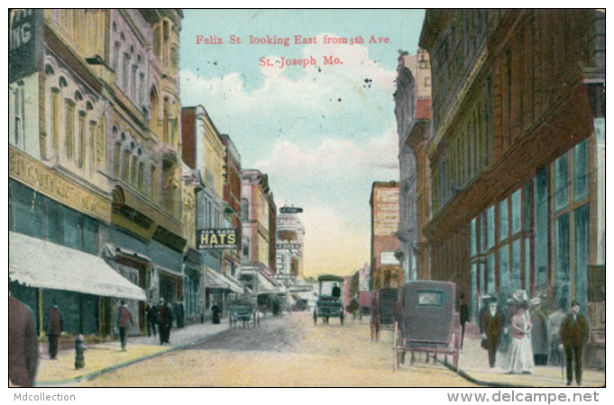 USA SAINT JOSEPH / Felix Street Looking East From 5th Avenue / CARTE COULEUR GLACEE - St Joseph