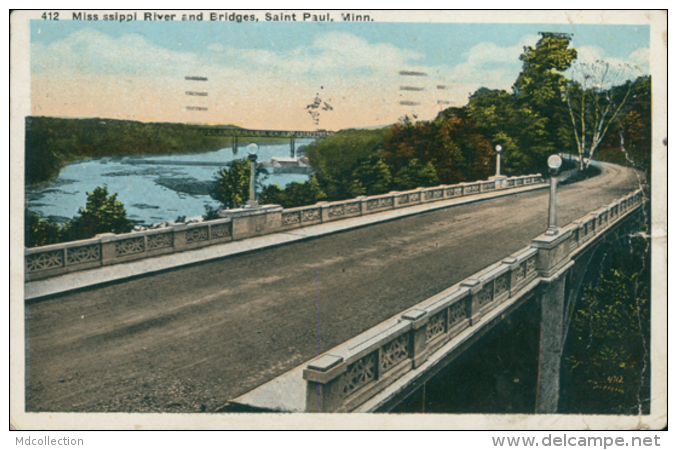 USA SAINT LOUIS / Mississippi River And Bridges / CARTE COULEUR - St Paul